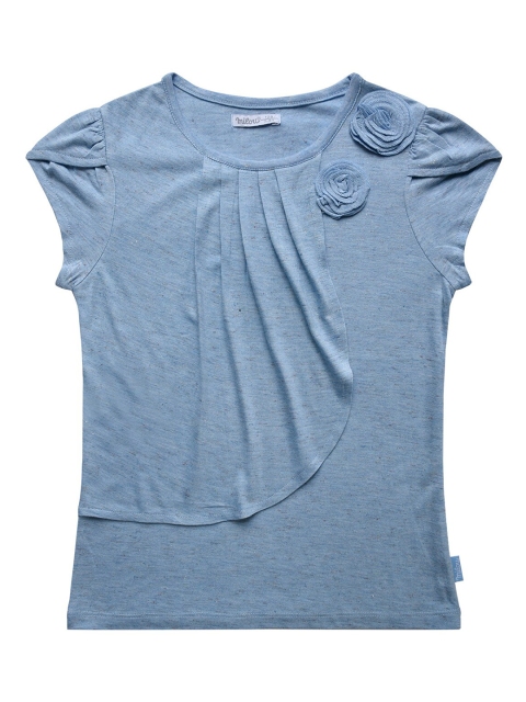 

milou Girls Blue Layered Regular Top