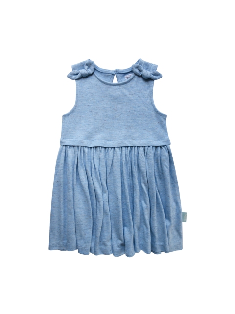 

milou Infant Girls Blue A-Line Gathered Dress