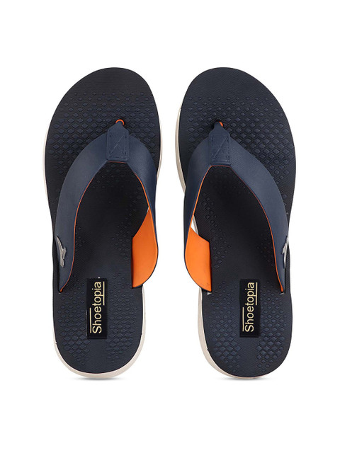 

Shoetopia Women Blue & Orange Thong Flip-Flops