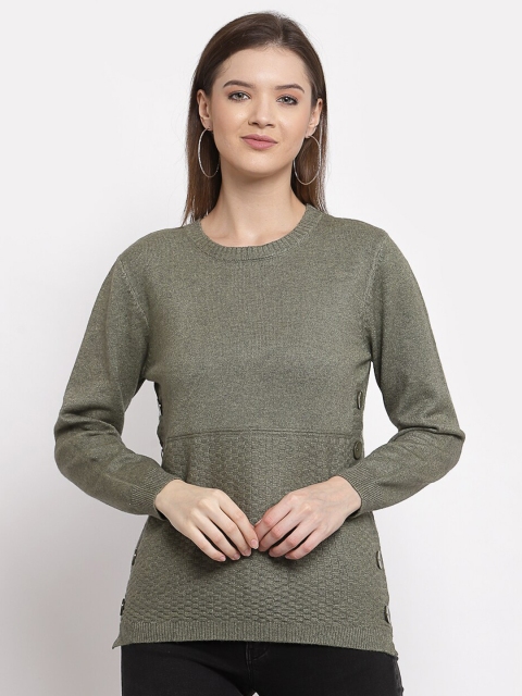 

Mafadeny Women Green Pullover