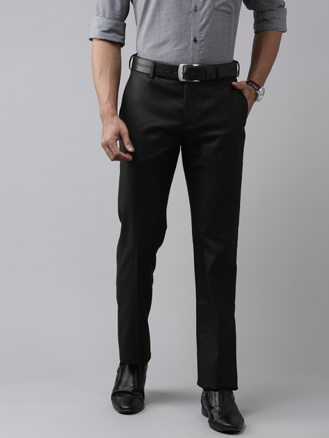 

Arrow Men Black Tapered Fit Formal Trousers