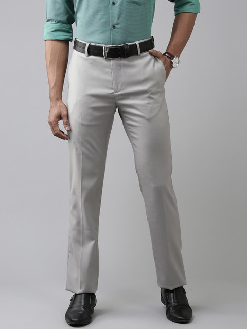 

Arrow Men Grey Tapered Fit Formal Trousers