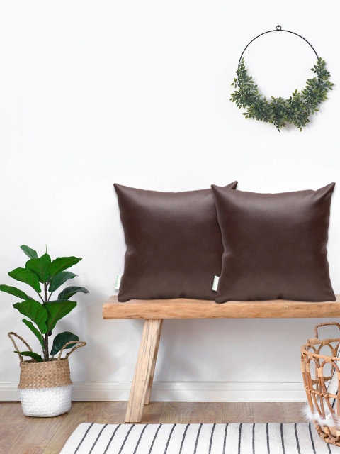 

KICA Brown Set of 2 Square Reversible Cushion Covers