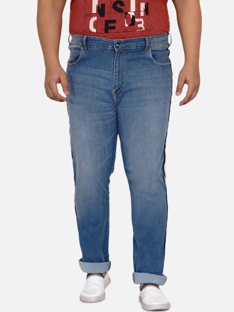 

John Pride Men Blue Regular Fit Mid Rise Clean Look Light Fade Stretchable Jeans