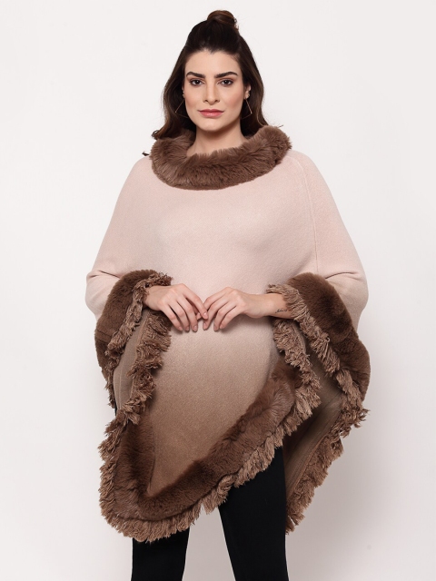 

Mafadeny Women Brown Longline Poncho