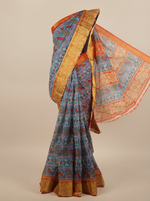 

Pothys Blue & Red Printed Saree