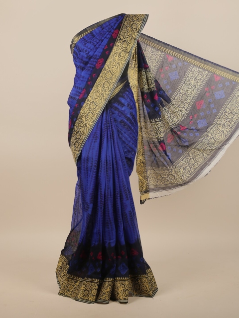 

Pothys Blue & Beige Bandhani Saree