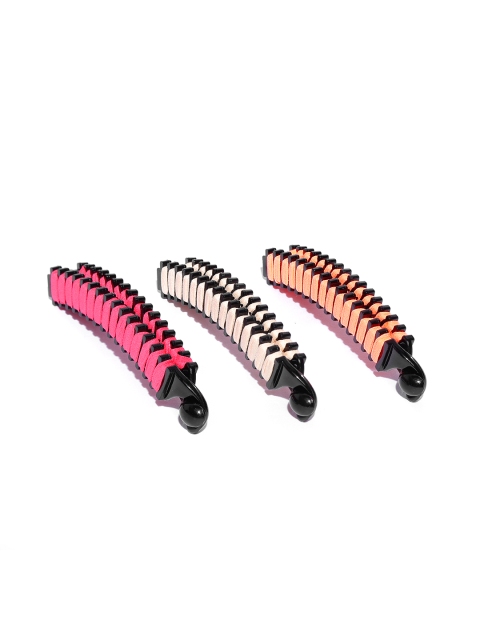 

Blueberry Women Set of 3 Banana Clip, Pink