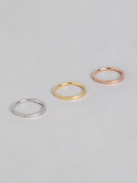 

Blueberry Set of 3 Gold and Silver Plated Rings