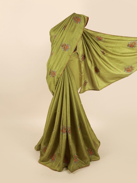 

Pothys Green Floral Art Silk Saree