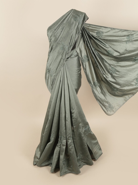 

Pothys Grey Floral Art Silk Saree