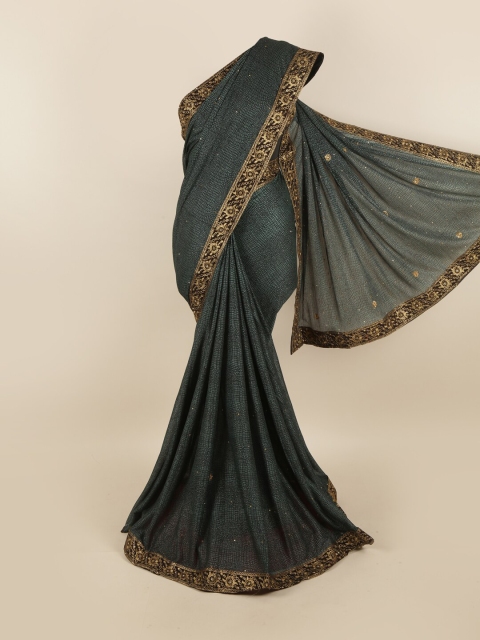 

Pothys Blue & Gold-Toned Saree