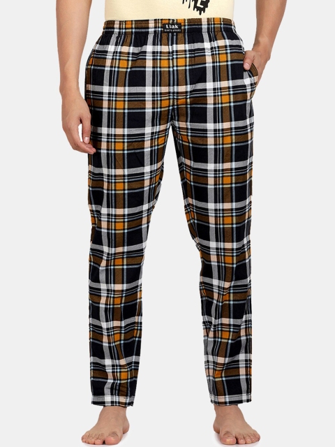 

Llak Jeans Men Black Checked Lounge Pants