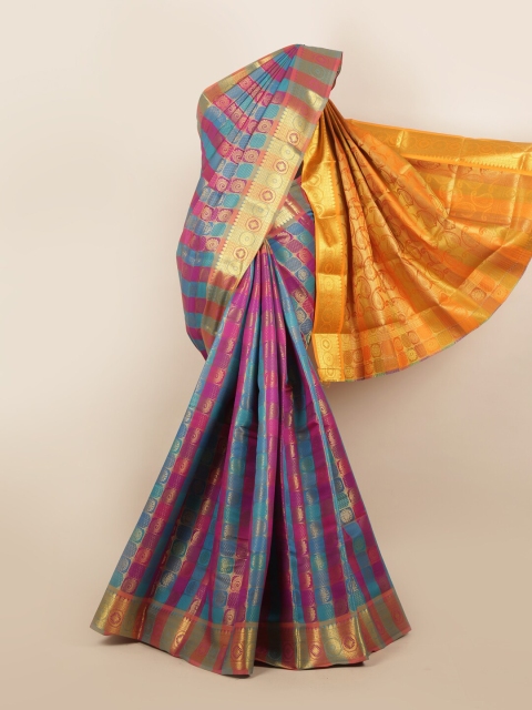 

Pothys Multicoloured Woven Design Pure Silk Saree, Multi