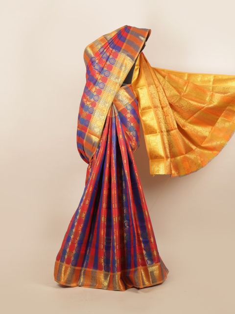 

Pothys Multicoloured Woven Design Pure Silk Saree, Multi