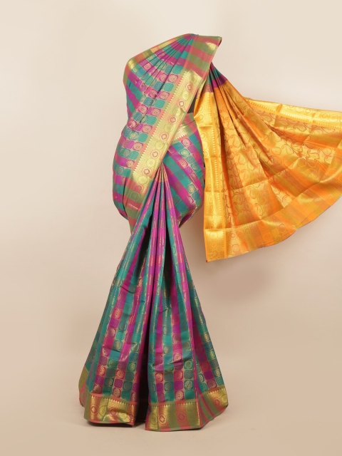 

Pothys Multicoloured Woven Design Zari Pure Silk Saree, Multi