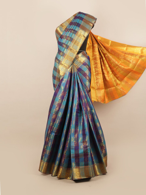 

Pothys Multicoloured Woven Design Pure Silk Saree, Multi
