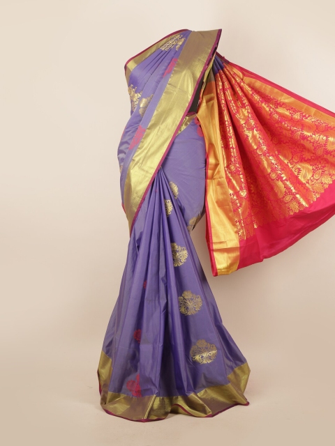 

Pothys Lavender & Pink Ethnic Motifs Pure Silk Saree