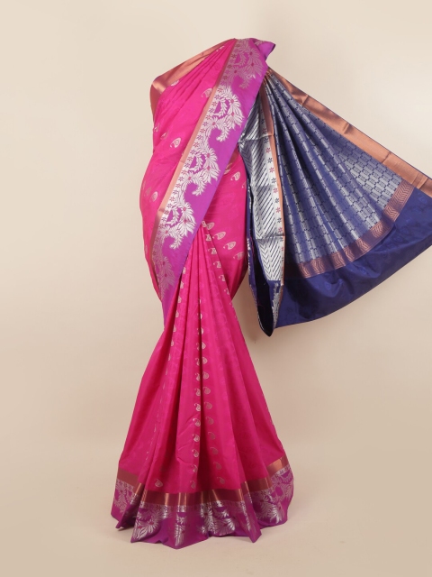

Pothys Pink & Fuchsia Ethnic Motifs Pure Silk Saree