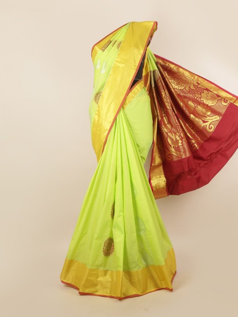 

Pothys Green & Brown Woven Design Pure Silk Saree