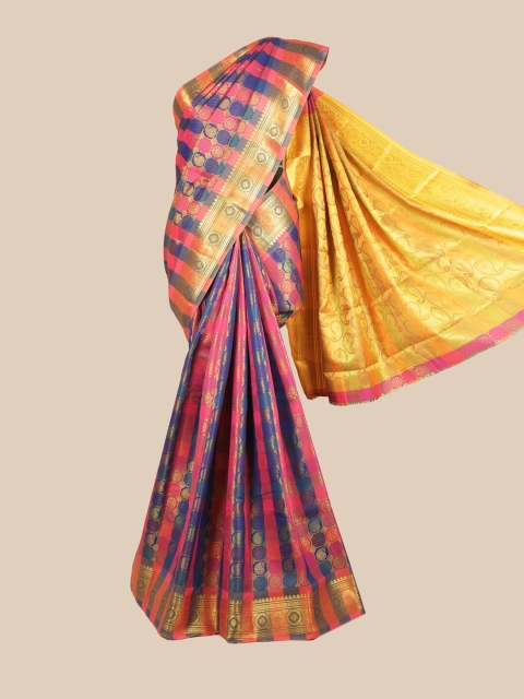 

Pothys Multicoloured Checked Pure Silk Saree, Multi