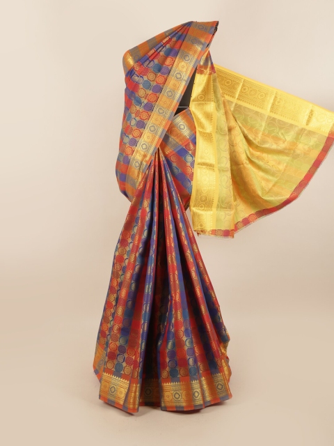 

Pothys Multicoloured Woven Design Pure Silk Saree, Multi