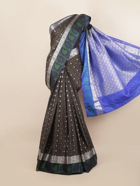

Pothys Grey & Blue Woven Design Pure Silk Saree