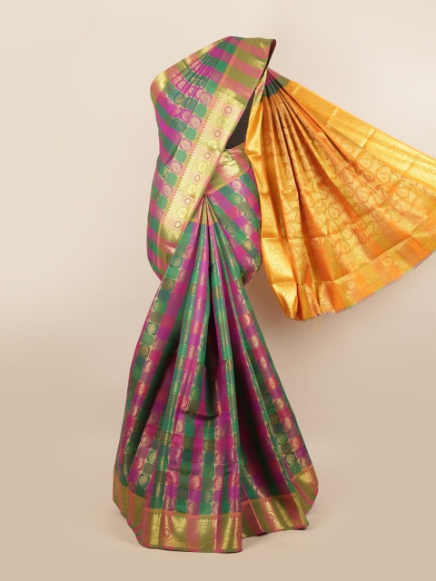 

Pothys Multicoloured Woven Design Pure Silk Saree, Multi
