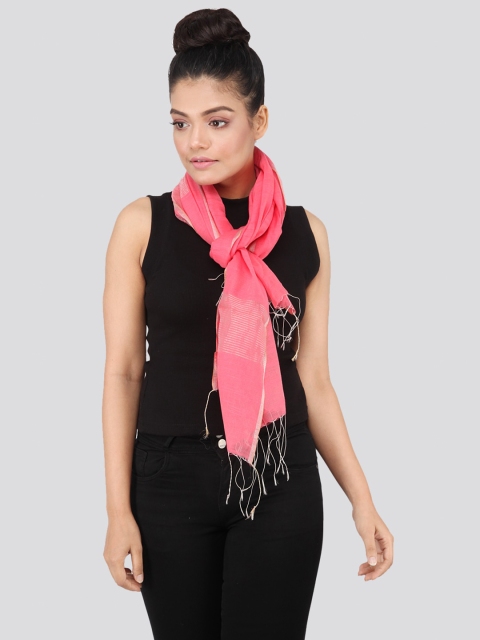 

PinkLoom Women Pink Striped Sustainable Stole