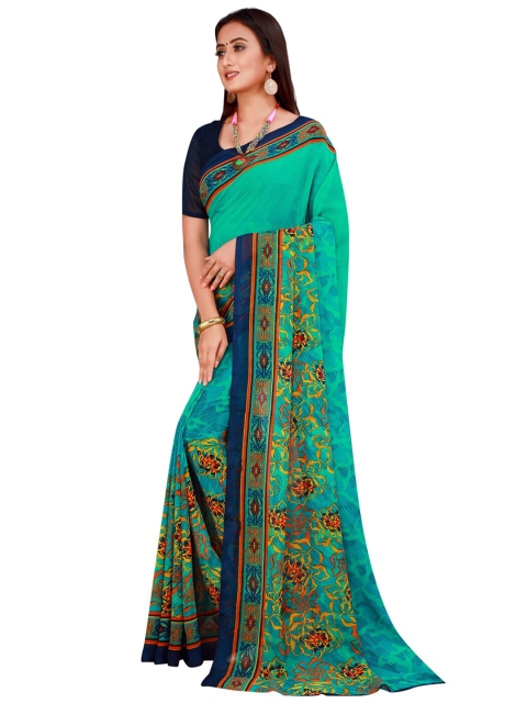 

KALINI Green & Blue Printed Saree