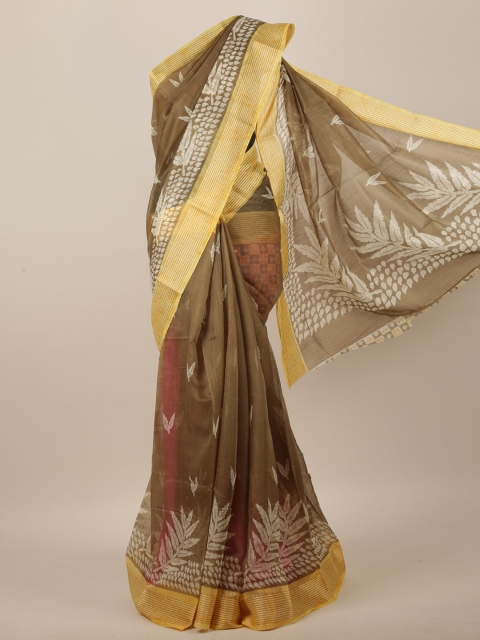 

Pothys Green & White Ethnic Motifs Printed Saree