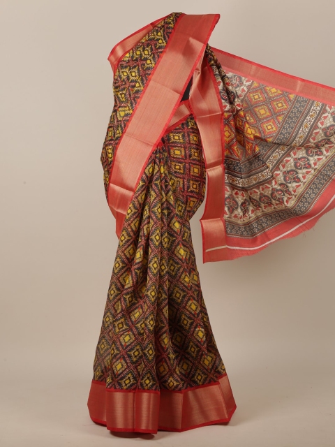 

Pothys Multicoloured Geometric Printed Saree, Multi