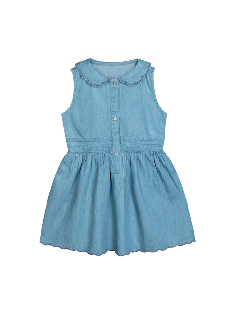 

Budding Bees Girls Blue Denim A-Line Dress