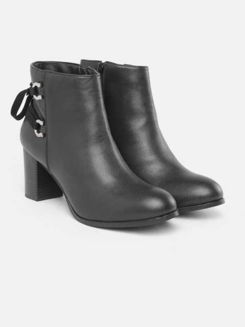 

CORSICA Women Black Solid Heeled Boots
