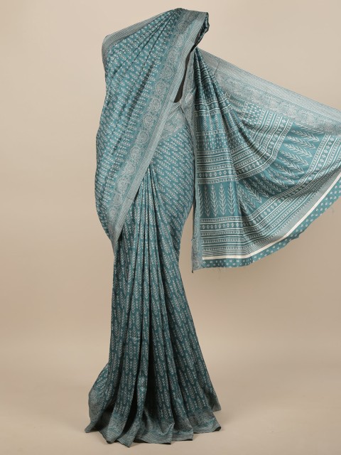 

Pothys Blue Jute Silk Saree