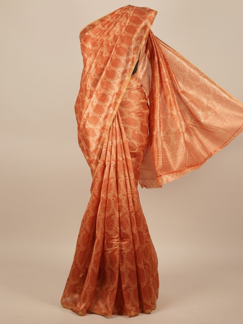 

Pothys Orange Ethnic Motifs Zari Saree