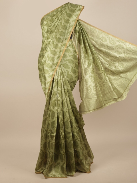 

Pothys Green Ethnic Motifs Zari Saree