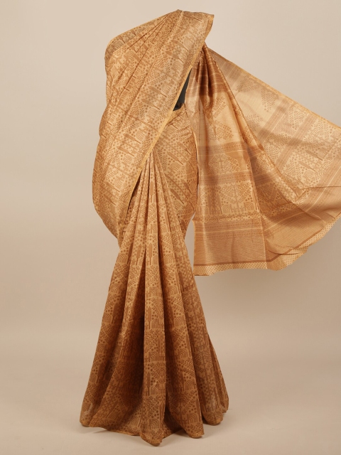 

Pothys Brown Floral Zari Saree