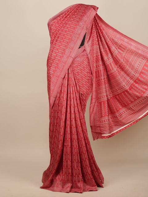 

Pothys Maroon & Off White Ethnic Motifs Jute Silk Saree