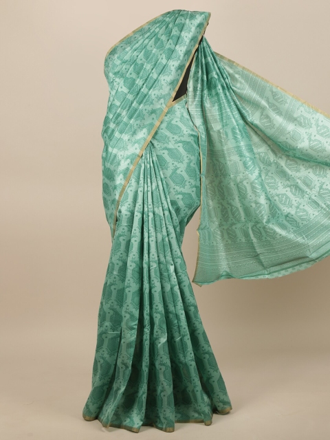 

Pothys Green Paisley Zari Saree
