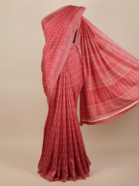 

Pothys Maroon & White Ethnic Motifs Jute Silk Saree