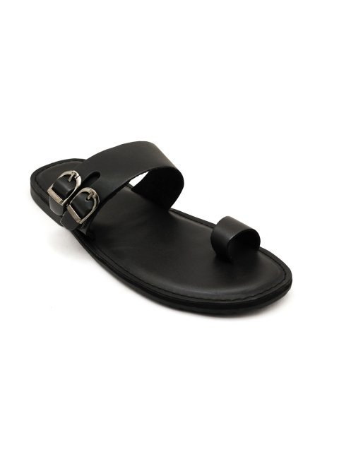 

TRENDS & TRADES Men Black Solid Casual Comfort Sandals
