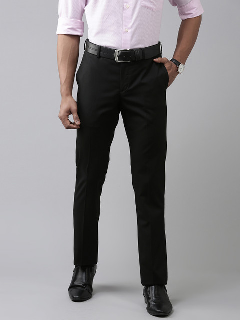 

Arrow Men Black Tapered Fit Formal Trousers