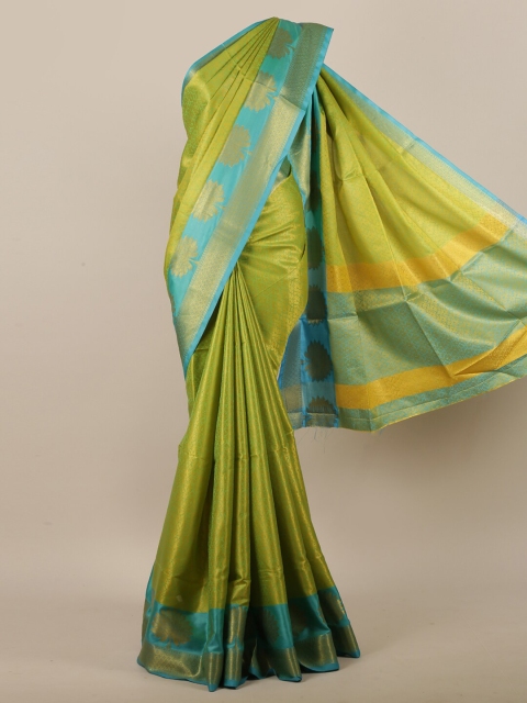 

Pothys Green & Turquoise Blue Woven Design Jute Silk Saree