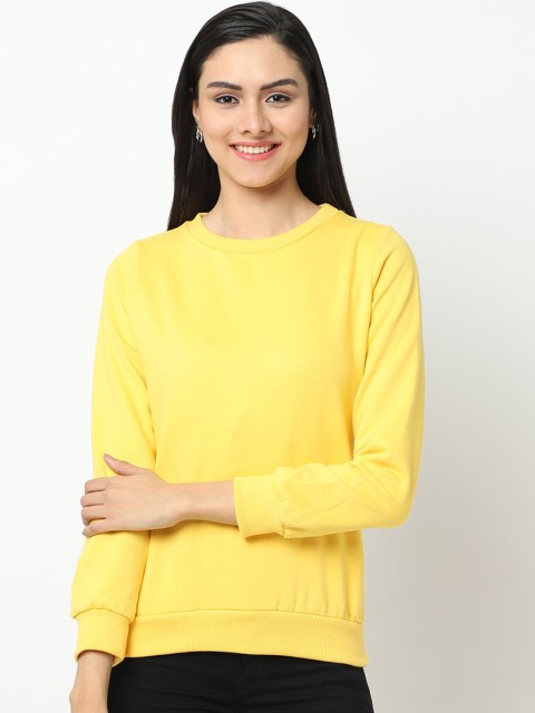 

Rigo Women Yellow Solid Sweatshirt