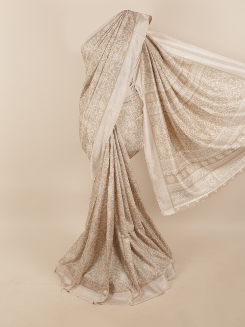 

Pothys Grey & White Ethnic Motifs Saree