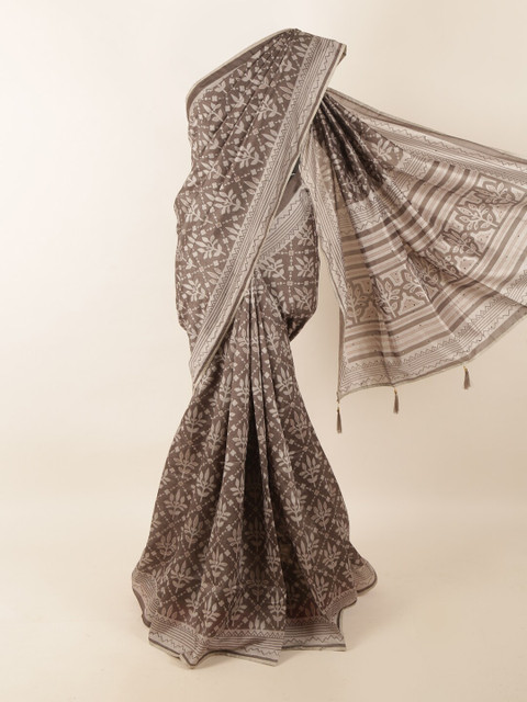 

Pothys Grey Floral Saree