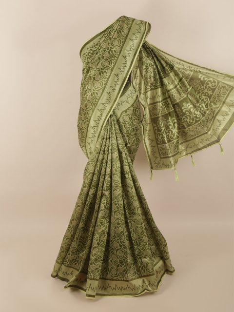 

Pothys Green Floral Printed Saree