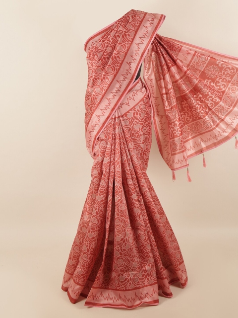 

Pothys Pink Floral Zari Saree
