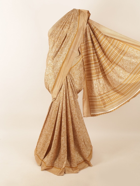 

Pothys Mustard & White Paisley Printed Saree